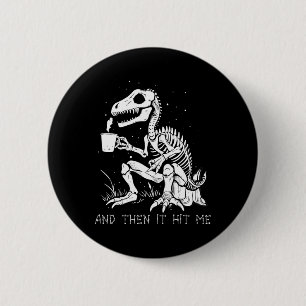 Badge Rond 5 Cm Fun Skeleton Dinosaure Costume Goth Hommes Femmes