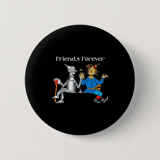 Badge Rond 5 Cm Fun Tee Shirt Friends Forever Wizard Of Oz Ecrow (Devant)