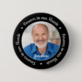 Badge Rond 5 Cm Funérailles commémoratives pour toujours dans nos (Devant)