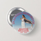 Badge Rond 5 Cm Funérailles En Mémoire Amoureuse (Devant & derrière)