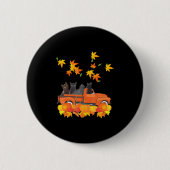 Badge Rond 5 Cm Funky Black Cats Camion Automne Citrouille Maple L (Devant)
