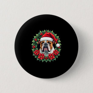 Badge Rond 5 Cm Funky Christmas English Bulldog Débardeur