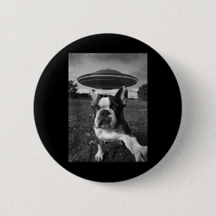 Badge Rond 5 Cm Funky French Bulldog Selfie