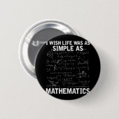 Badge Rond 5 Cm Funky Math Enseignant Mathématiques Nerd (Devant & derrière)