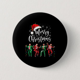Badge Rond 5 Cm Funky Trump Dance Santa Claus Joyeux Noël Noël Noë
