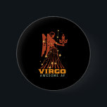 Badge Rond 5 Cm Funky Virgo Zodiac Horoscope Astrologie Awesome AF<br><div class="desc">Virgo zodiac étoile et symbole. Design rétro vintage pour ceux nés en août ou septembre. Marchandises de fête d'anniversaire cool et drôle pour Vierge bébé, roi, reine, princesse et la vie de la fête. Parfait pour ceux qui aiment la constellation, l'astrologie, le signe étoilé et l'horoscope. Grand cadeau de Noël...</div>