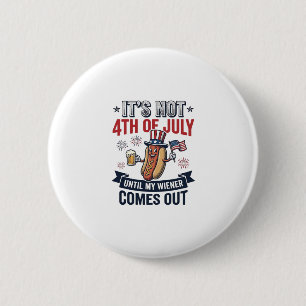 Badge Rond 5 Cm Funny 4th Of July Hot Dog Vintage Patriotic Shirt_