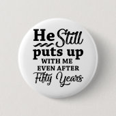 Badge Rond 5 Cm Funny 50e anniversaire de Mariage (Devant)