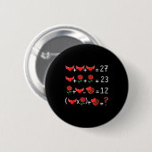 Badge Rond 5 Cm Funny 67 Math Teacher Valentine Math Teacher Women (Devant & derrière)