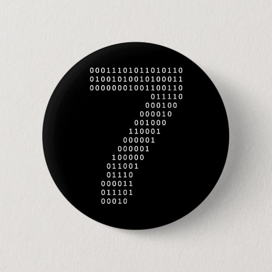 Badge Rond 5 Cm Funny 67 Meme Binary Code Tech Geek Digital Six Se (Devant)
