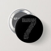 Badge Rond 5 Cm Funny 67 Meme Binary Code Tech Geek Digital Six Se (Devant & derrière)