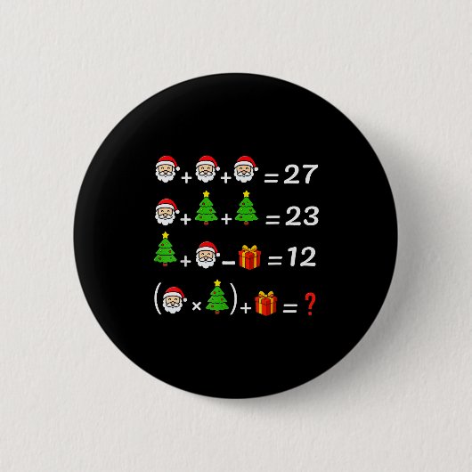Badge Rond 5 Cm Funny 67 Meme Christmas Math Teacher Santa Six Sev (Devant)