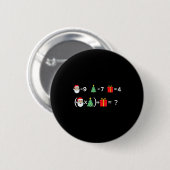 Badge Rond 5 Cm Funny 67 Meme Christmas Math Teacher Santa Six Sev (Devant & derrière)