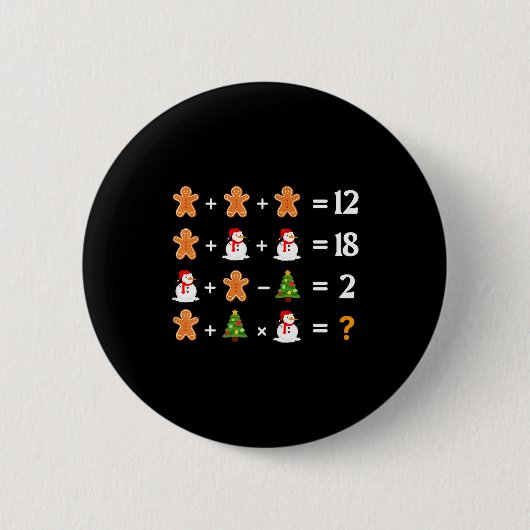 Badge Rond 5 Cm Funny 6 7 Meme Christmas Order Of Operations Math  (Devant)