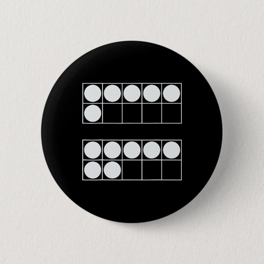 Badge Rond 5 Cm Funny 6 7 Number Math Teachers Students Six Seven (Devant)
