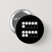 Badge Rond 5 Cm Funny 6 7 Number Math Teachers Students Six Seven (Devant & derrière)