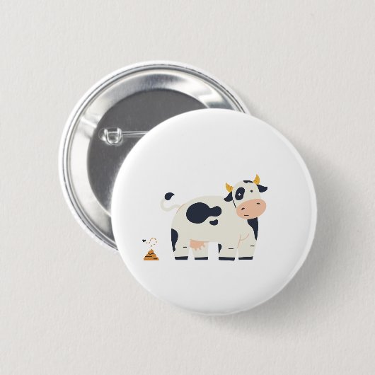 Badge Rond 5 Cm funny animated button (Devant & derrière)