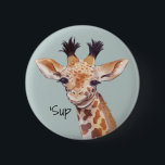 Badge Rond 5 Cm Funny Baby Giraffe personnalisée<br><div class="desc">mignonne petite girafe bouton personnalisé. Oeuvre originale de Komila Y.</div>