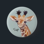 Badge Rond 5 Cm Funny Baby Giraffe personnalisée<br><div class="desc">mignonne petite girafe bouton personnalisé. Oeuvre originale de Komila Y.</div>