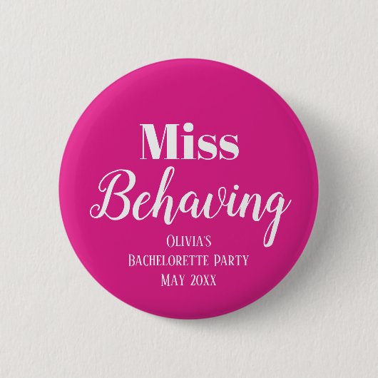 Badge Rond 5 Cm Funny Bachelorette rose (Devant)