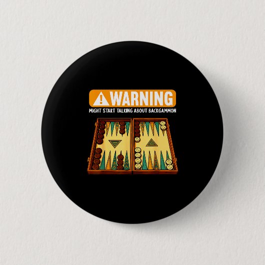 Badge Rond 5 Cm Funny Backgammon  (Devant)