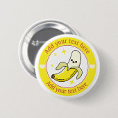 Badge Rond 5 Cm Funny Banana personnalisée (Devant & derrière)