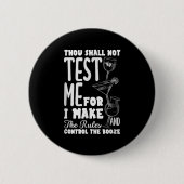 Badge Rond 5 Cm Funny Bartender Thou Shall Not Test Me Quote (Devant)