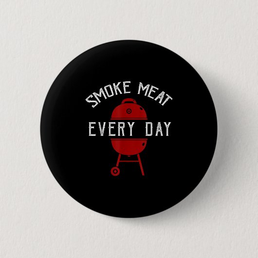 Badge Rond 5 Cm Funny Bbq Smoker Accessoire Pitmaster Papa Grillin (Devant)
