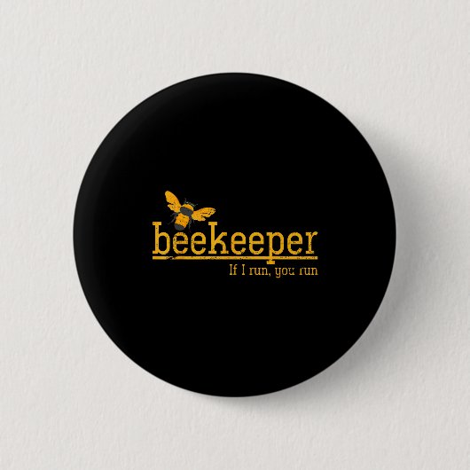 Badge Rond 5 Cm Funny Bee Hive Honey Lover Gift Beekeeper (Devant)