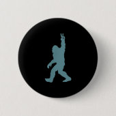 Badge Rond 5 Cm Funny Bigfoot Sasquatch Peace Sign Big Foot Squatc (Devant)