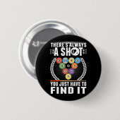 Badge Rond 5 Cm Funny Billiard Joke Cue Snooker Pool Joueur (Devant & derrière)