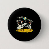 Badge Rond 5 Cm Funny Bird Playing Volleyball Mine Game Day Beach (Devant)