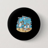 Badge Rond 5 Cm Funny Bird Playing Volleyball Mine Game Day Vibes (Devant)
