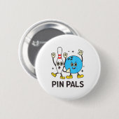 Badge Rond 5 Cm Funny Bowling N Pals Bowl Bowler Bowling Lover  (Devant & derrière)