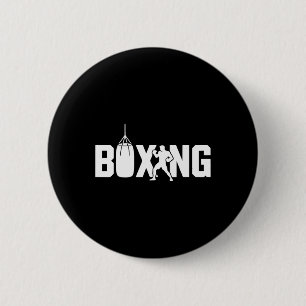 Badge Rond 5 Cm Funny Boxing Fighter Gym Gants Kickboxing Pour Wom