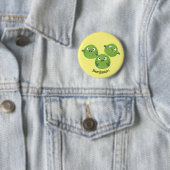 Badge Rond 5 Cm Funny Brussels sprouts légumes caricature (En situation)