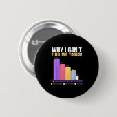 Badge Rond 5 Cm Funny Builder & ; Handyman - Pourquoi je ne peu (Devant & derrière)