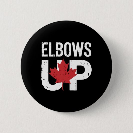 Badge Rond 5 Cm Funny Canada Meme Elbows Up (Devant)