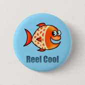 Badge Rond 5 Cm Funny Cartoon Fish Ocean Pun (Devant)