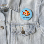 Badge Rond 5 Cm Funny Cartoon Fish Ocean Pun (En situation)