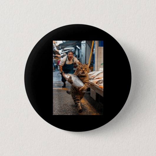 Badge Rond 5 Cm Funny Cat Stealing Fi-shirt (Devant)