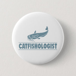 Badge Rond 5 Cm Funny Catfishologist Catfish Fishing, Cook, Eat
