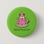 Badge Rond 5 Cm Funny Chat Watermelon mignon Kids (Devant)