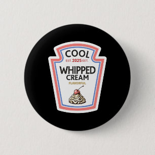 Badge Rond 5 Cm Funny Chemise d'Halloween 2025 Cool cadeau Crème W