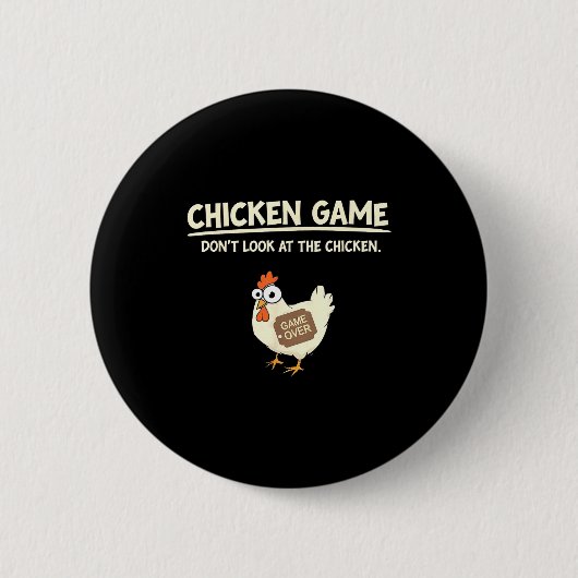 Badge Rond 5 Cm Funny Chicken Game Design Ltd Uni Chicken Game_ Do (Devant)