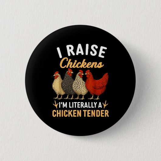 Badge Rond 5 Cm Funny Chicken Lover Gift – I Raise Chickens Farm H (Devant)