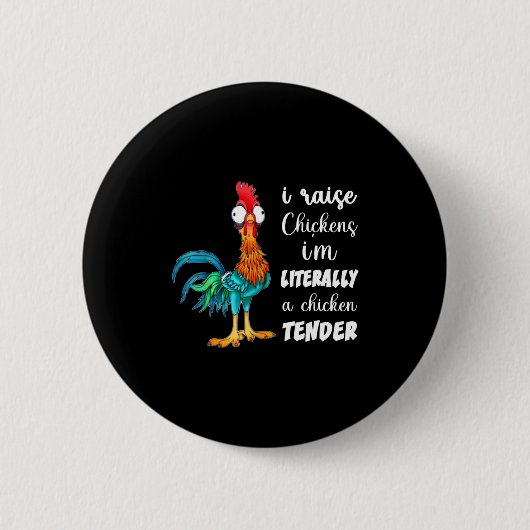 Badge Rond 5 Cm Funny Chicken Lover Gift – I Raise Chickens Humor  (Devant)