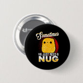 Badge Rond 5 Cm Funny Chicken Nugget Fast Food Costume (Devant & derrière)