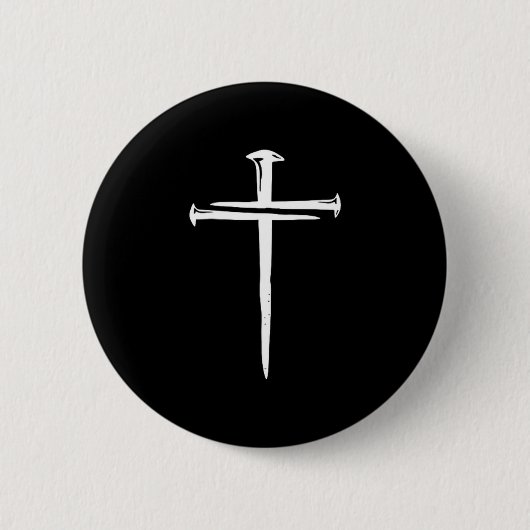 Badge Rond 5 Cm Funny Christian Jesus Crist Three Nails Cross (Devant)