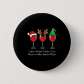 Badge Rond 5 Cm Funny Christmas Dasher Dancer Prancer Vixen Whiske (Devant)